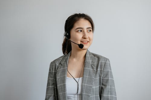 Photo of a Call Center Agent Looking Away