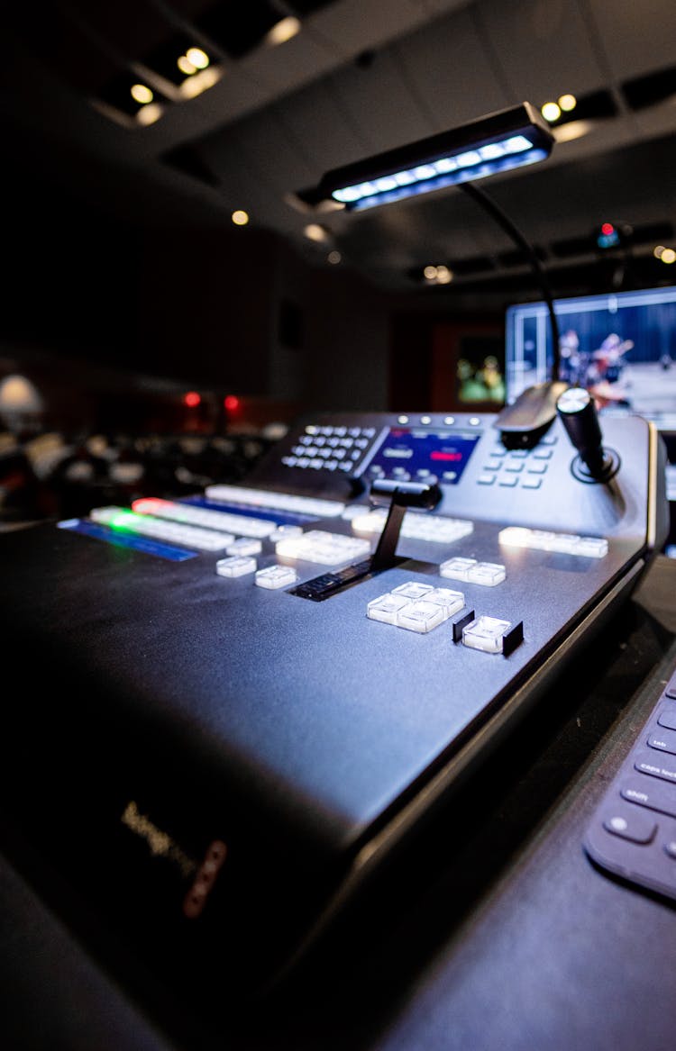 Professional Audio Console In Studio