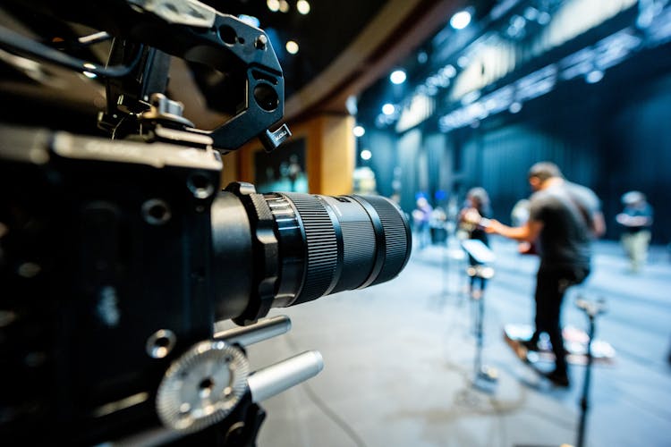 Video Camera Near Stage With People