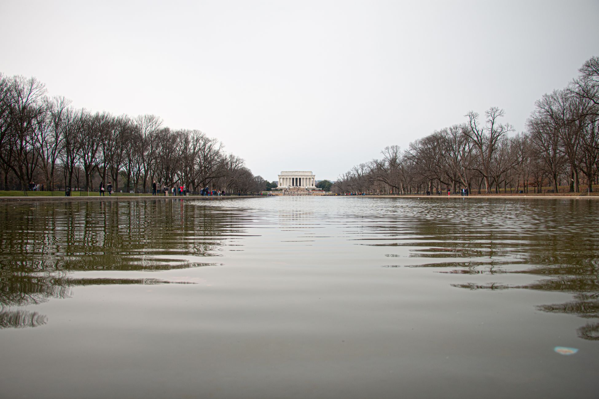 Renovatie Reflecting Pool in Washington faalt: algen en loslatende verf