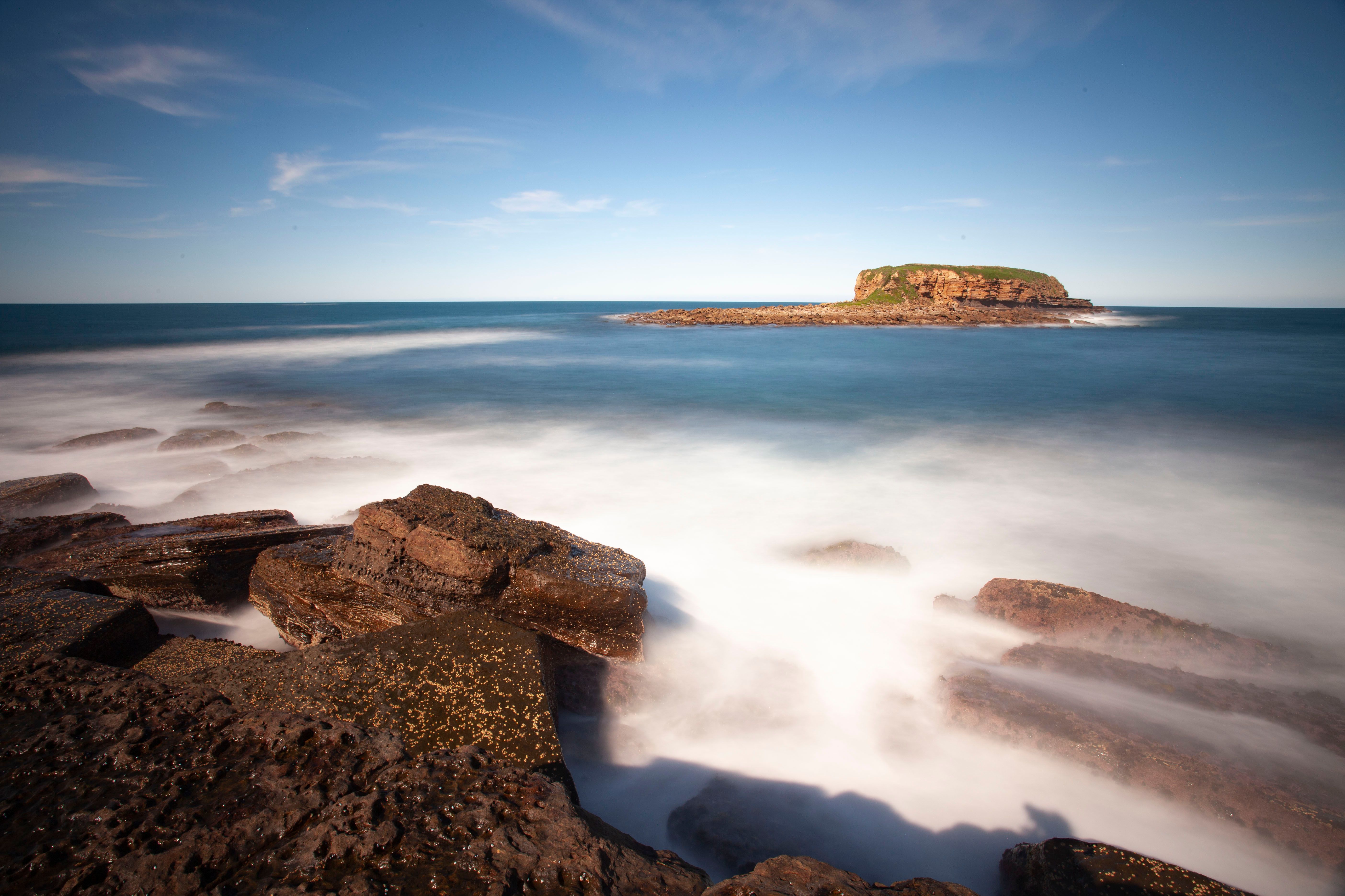 Scenic Seascape with Island · Free Stock Photo