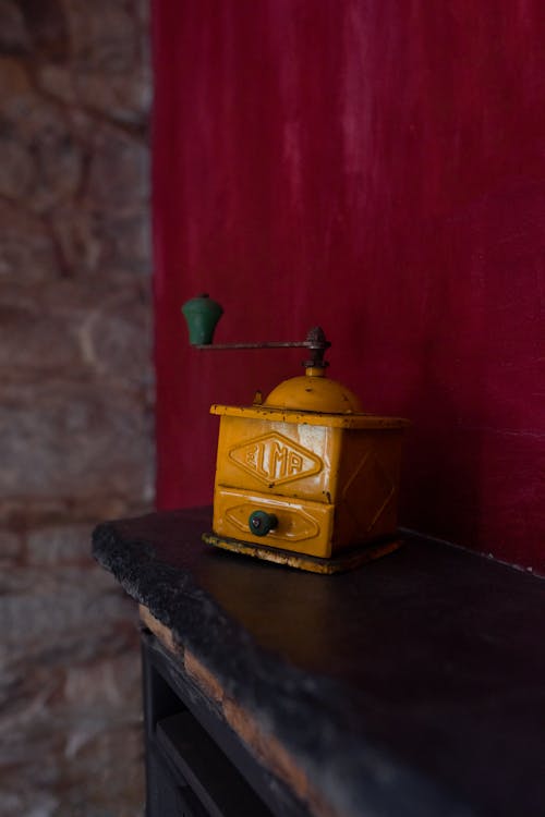 Photo of a Yellow Coffee Grinder