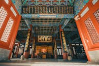 Ornate Interior of the Forbidden City Palace Museum, Beijing, China