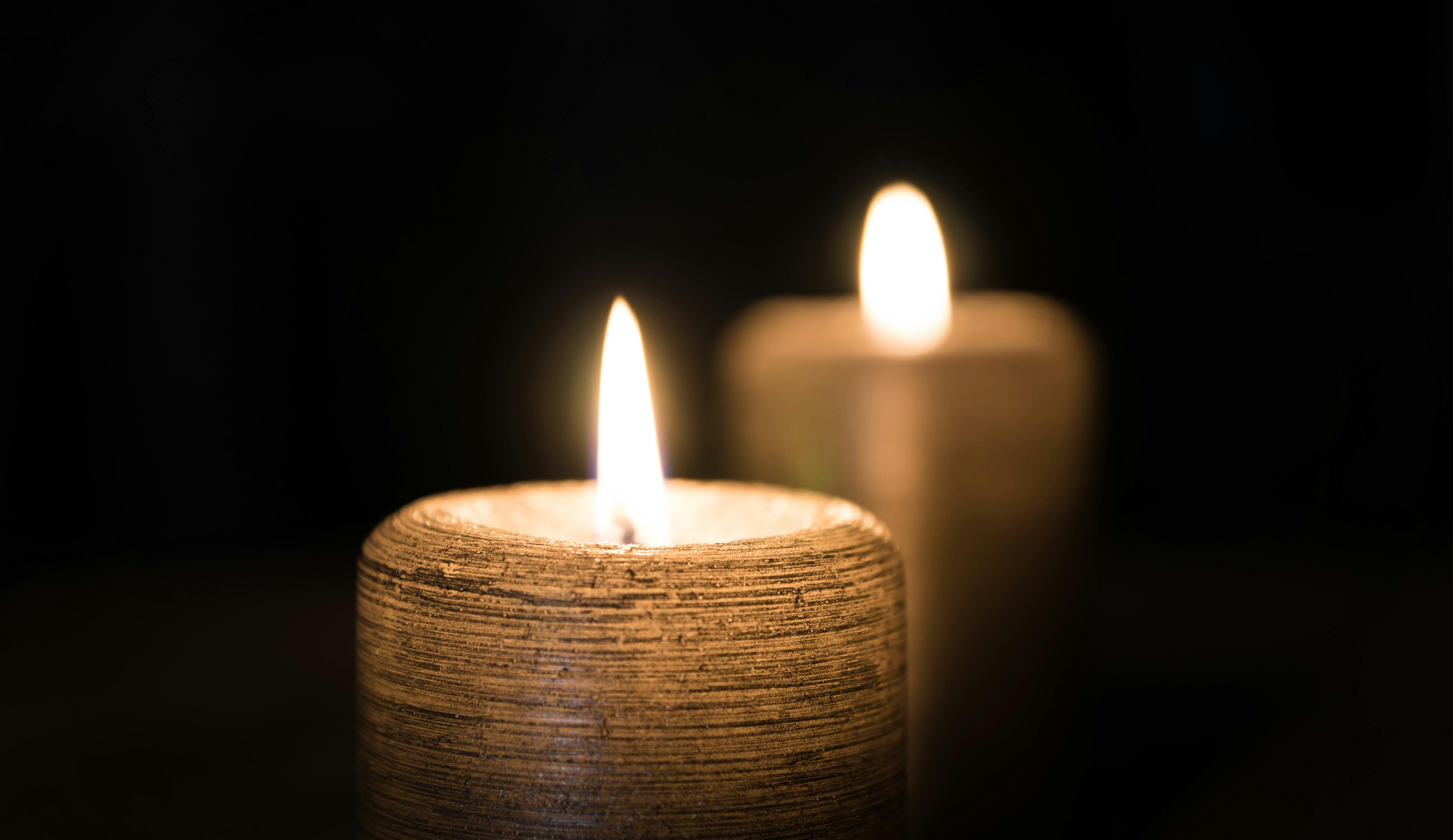 2 Lighted Candle in Lit Room · Free Stock Photo