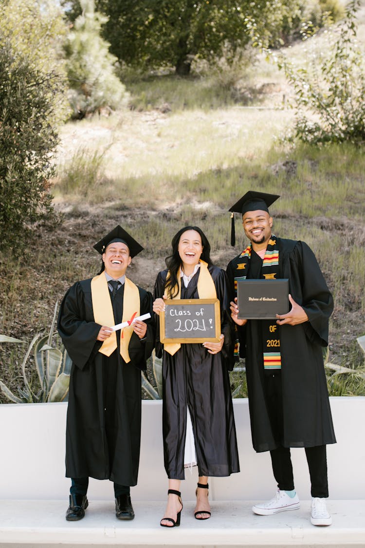 Students Wearing Their Academic Dress