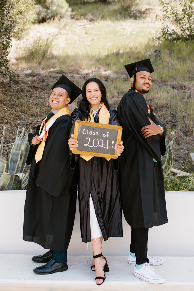 Students Wearing Their Academic Dress