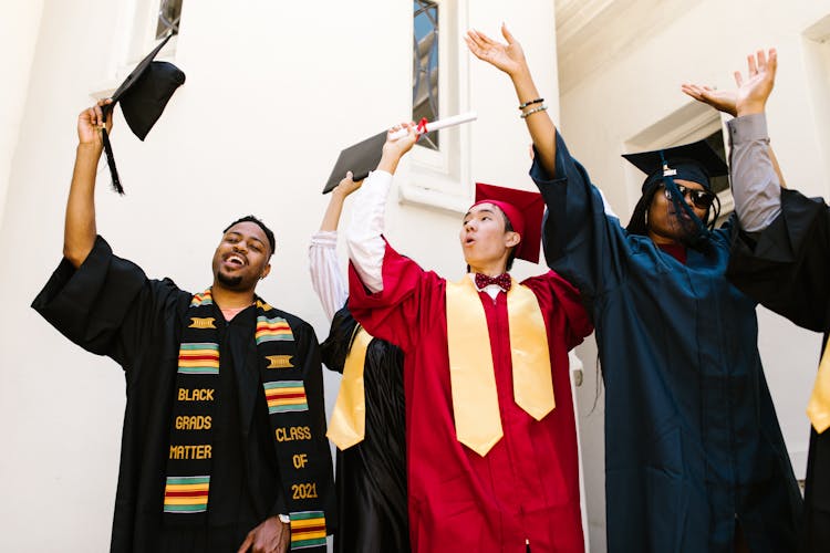 Happy Students Celebrating Their Graduation