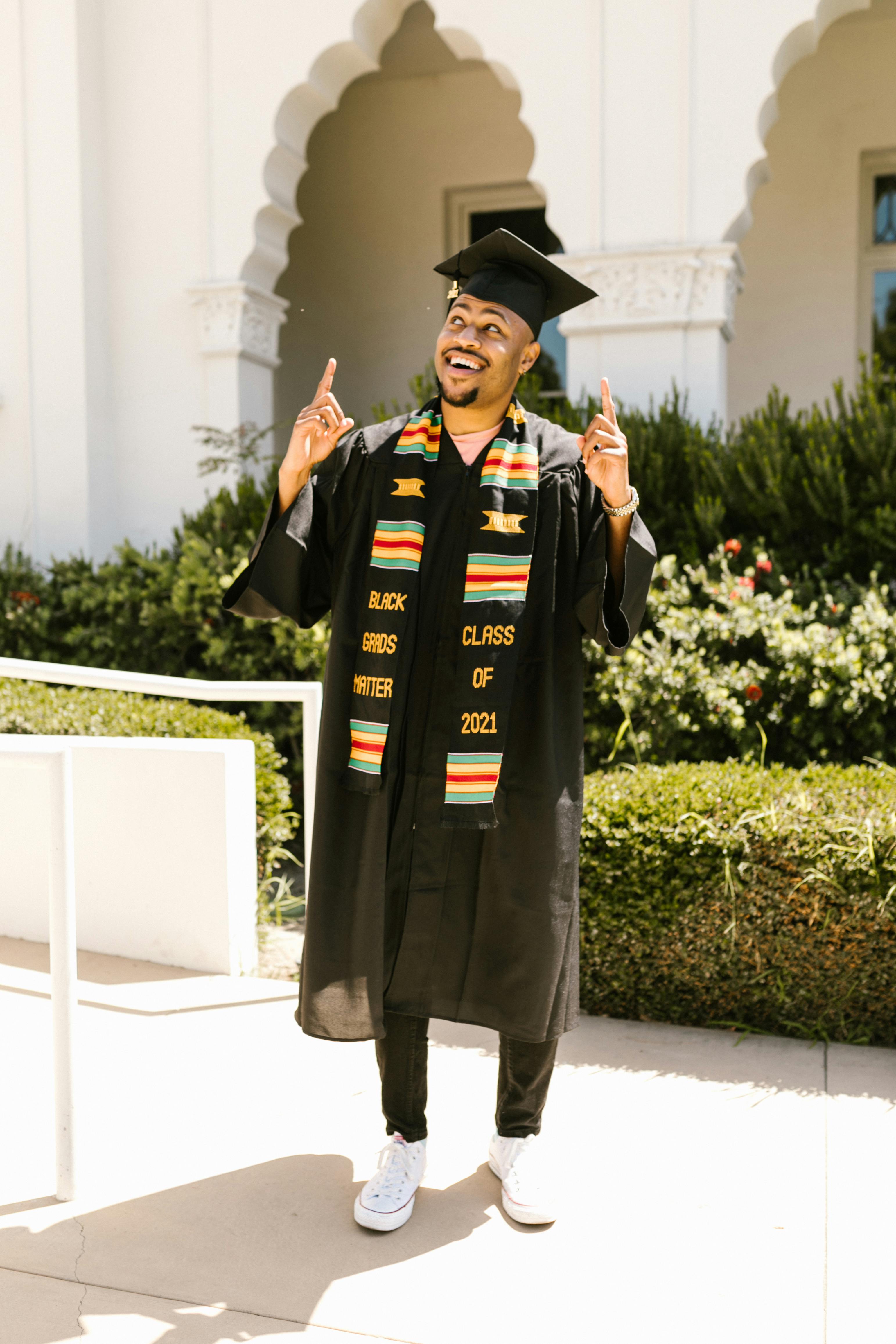 Masters Black Graduation Cap Gown and Tassel | Cap and Gown Direct
