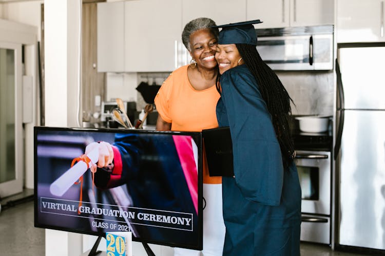 Virtual Graduation On The Flat Screen Television 