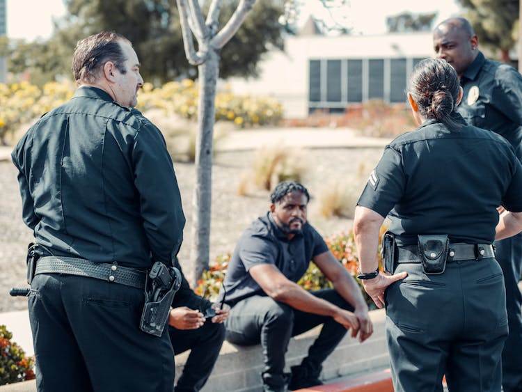 Police Officers Having A Conversation