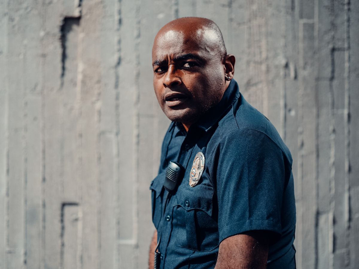 Law enforcement officer serving the community