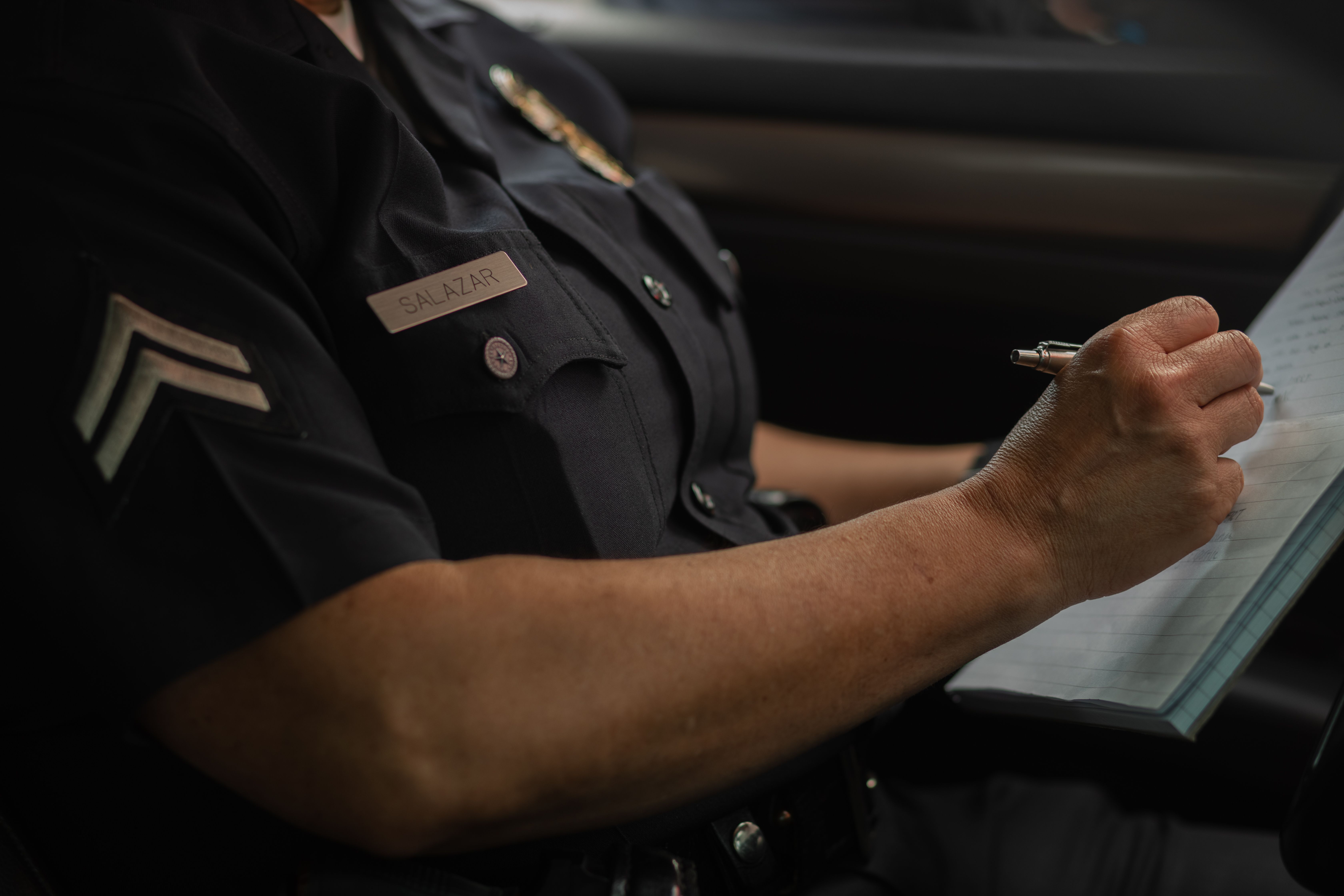 Police writing a report