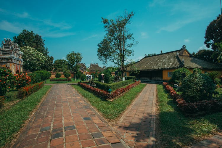 Pathways Made Up Of Bricks