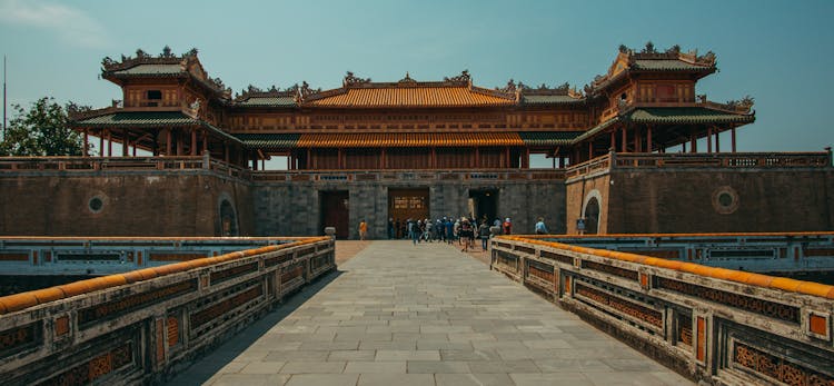 Meridian Gate In The Imperial City Of Hue In Vietnam 