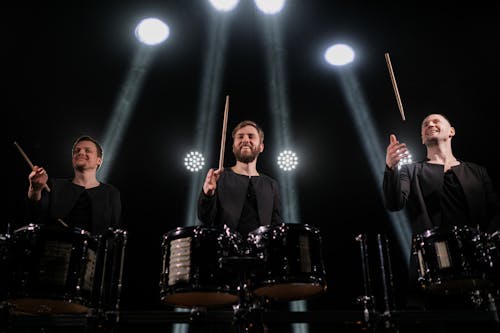 Men Performing Music Live Music with Drums