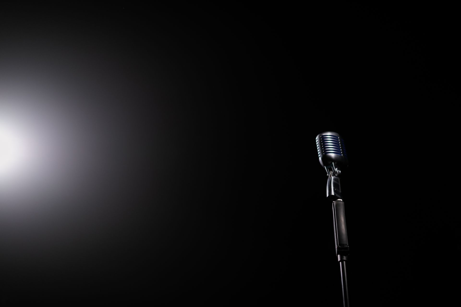 A Silver Retro Microphone