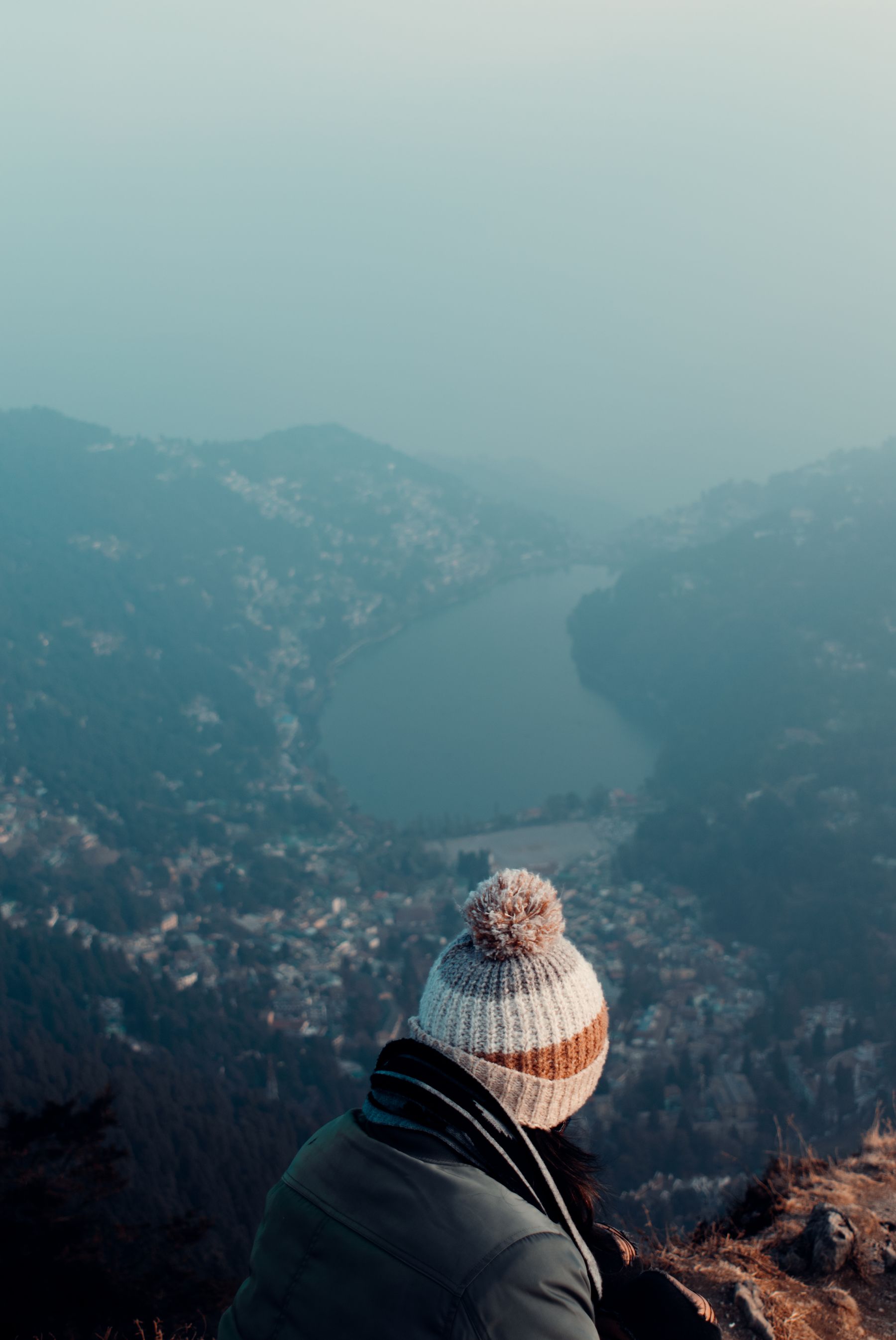 Nainital lake and hills in Uttarakhand