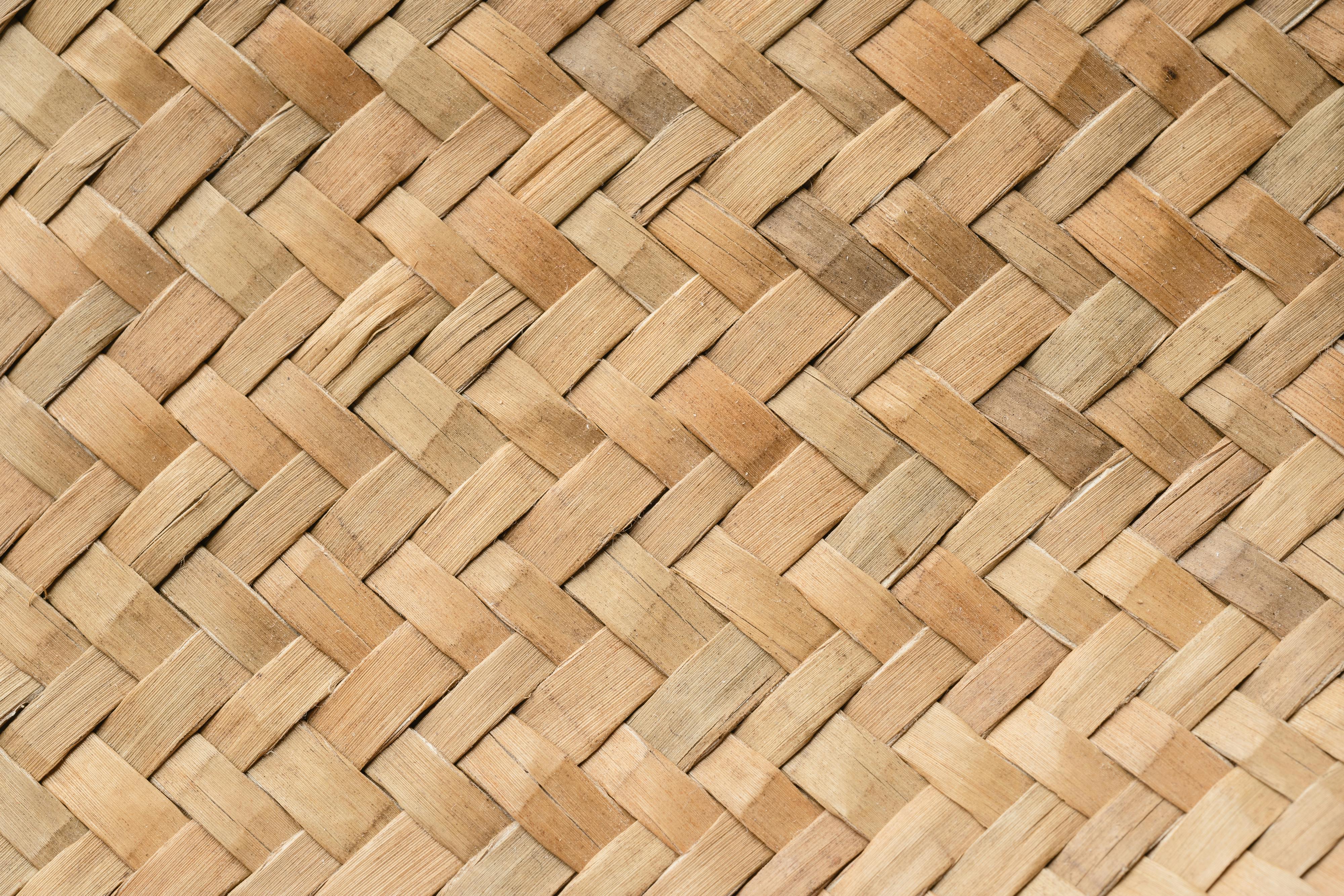 Brown Weave Baskets on a Shelf Background Wallpaper Stock Image  Image of  brown interior 214660025