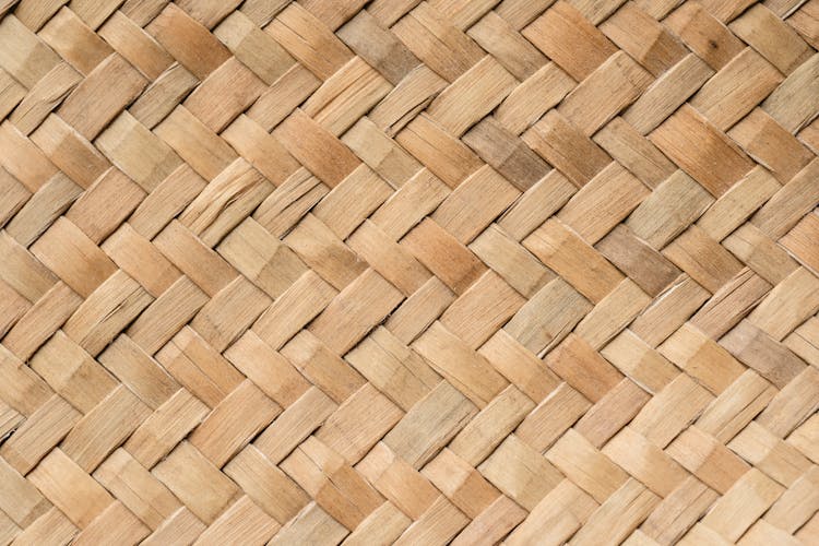 A Close-up Shot Of A Woven Mat