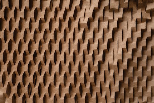 Brown Paper with Geometric Craft Design
