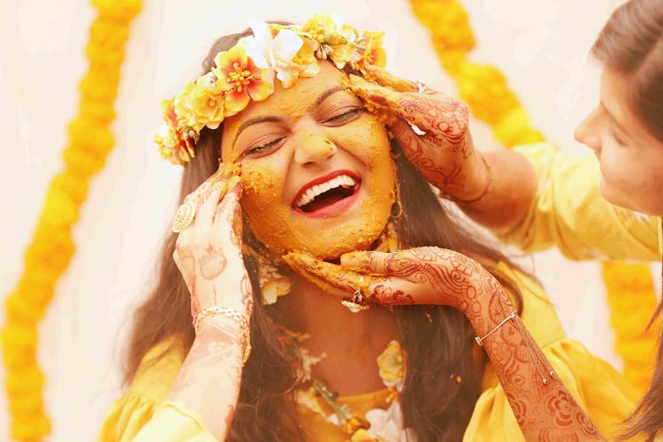 Smiling People Celebrating Holi Festival