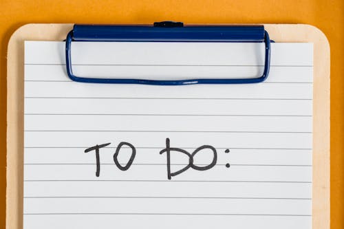 Free A To Do List on a Clipboard Stock Photo
