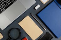 Stationery on Black Background