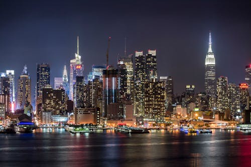 City Lights Under Night Sky