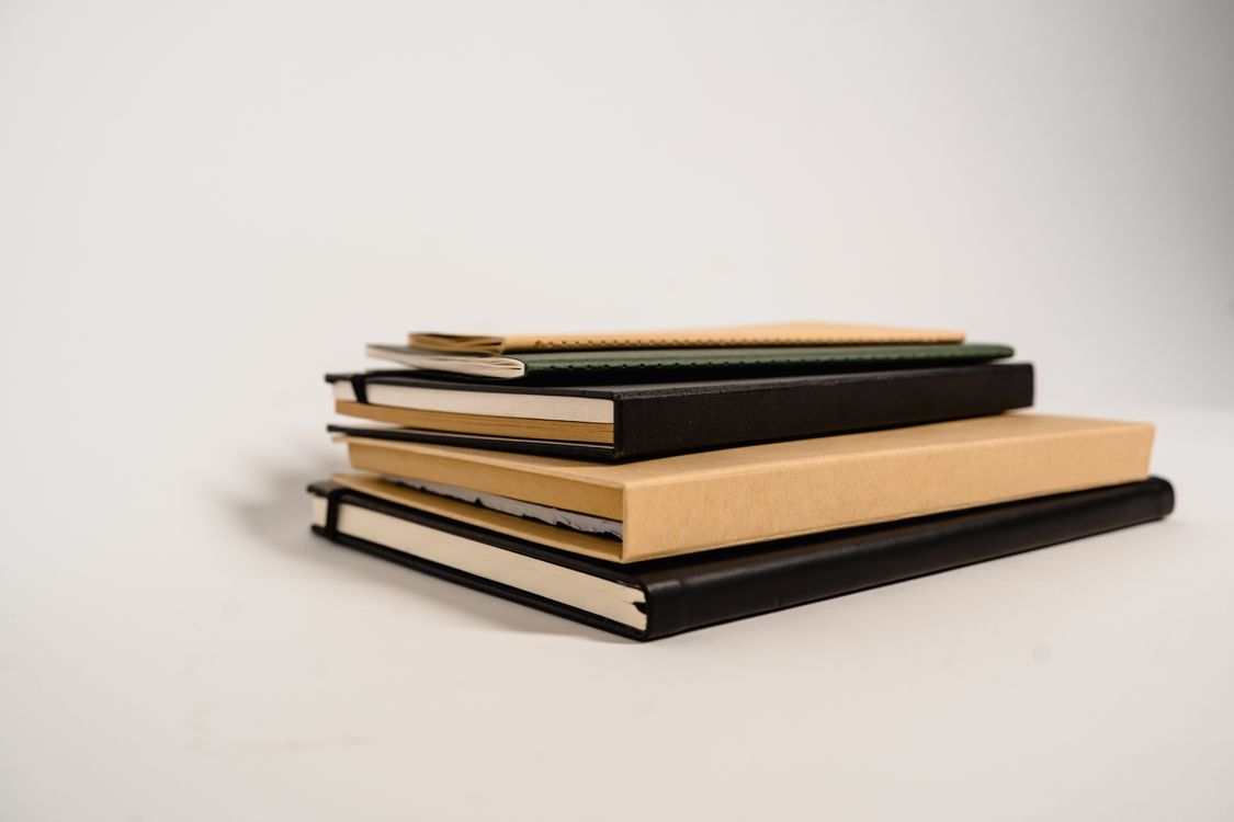 Notebook Library Stack A Stack of Notebooks · Free Stock Photo