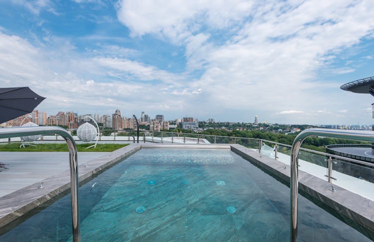 View Of A City From A PecherSKY Luxury Apartment