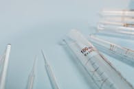 Clear Glass Test Tube with Laboratory Equipments