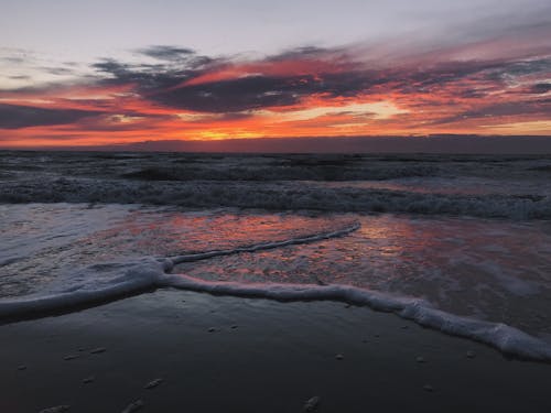 Gratis lagerfoto af aftensol, hav, solnedgang