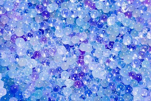 Free Crystal Balls in Various Shades of Blue Stock Photo