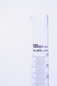 High-quality image of a 100ml graduated cylinder with precise markings.