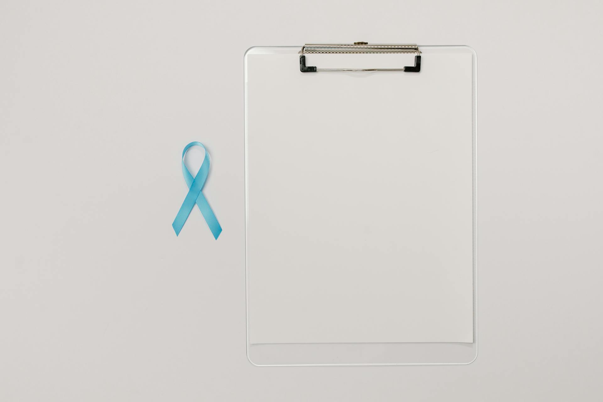 A Light Blue Ribbon for Prostate Cancer Awareness