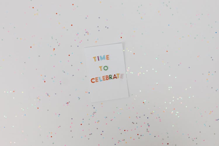 Colorful Text On White Background