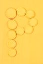 Yellow and White Heart Shaped Illustration