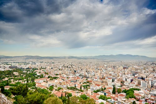 Free Aerial Photography Of City Buildings Stock Photo