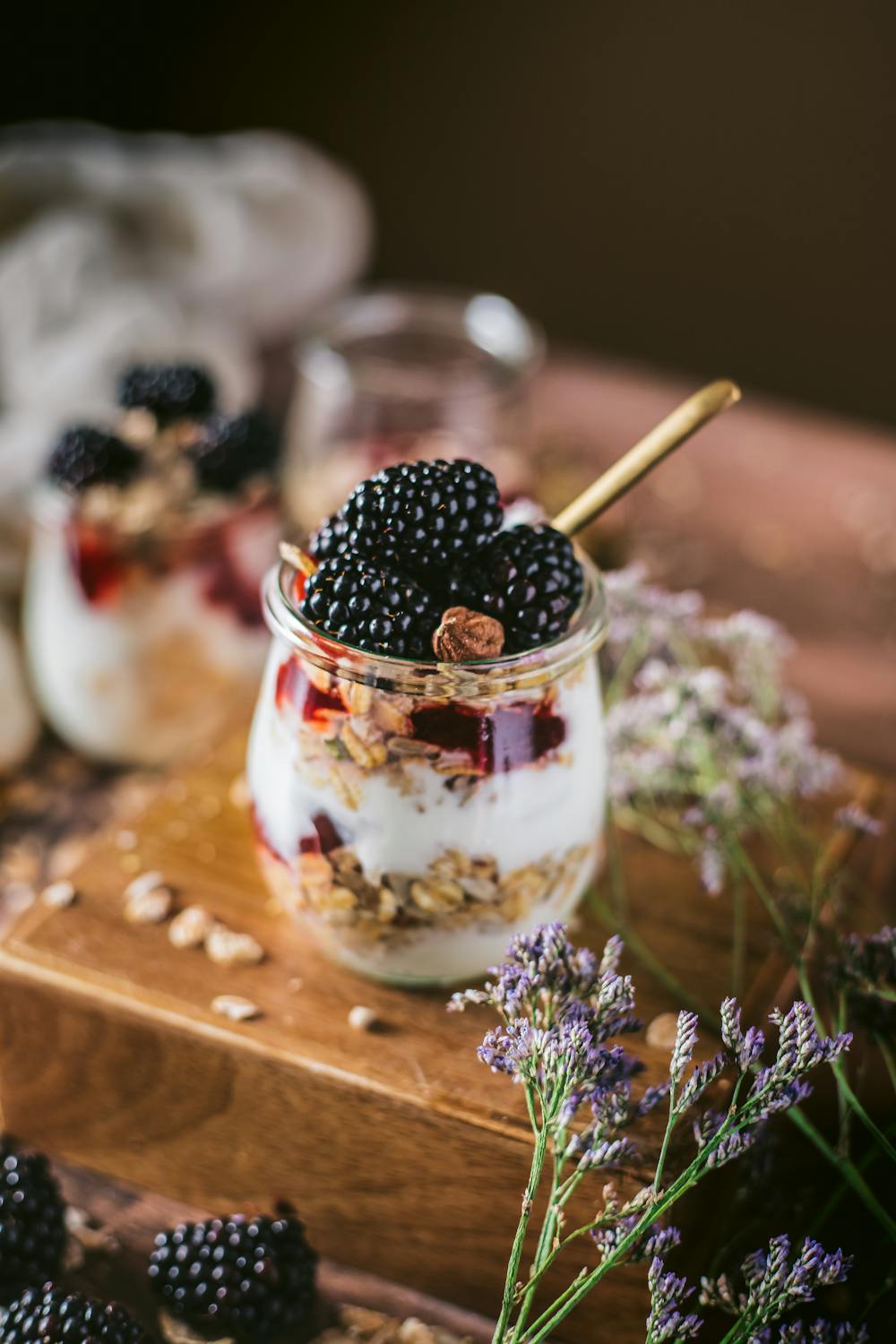 Rhubarb Jam Yogurt Parfait