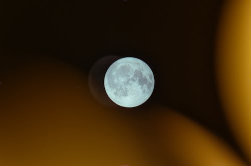 Close-Up Shot of a Full Moon in the Sky