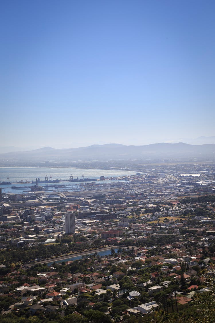 An Aerial Photography Of Cape Town City