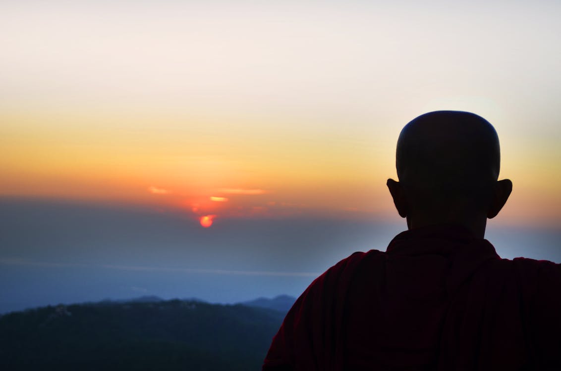 Silhouette of Man during Golden Hour