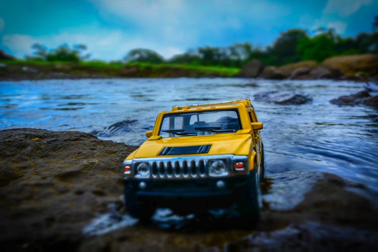 Yellow And Black Hummer Miniature 