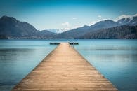 A Wooden Dock on the Lake