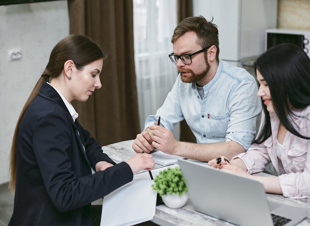 Free People having Conversation Stock Photo