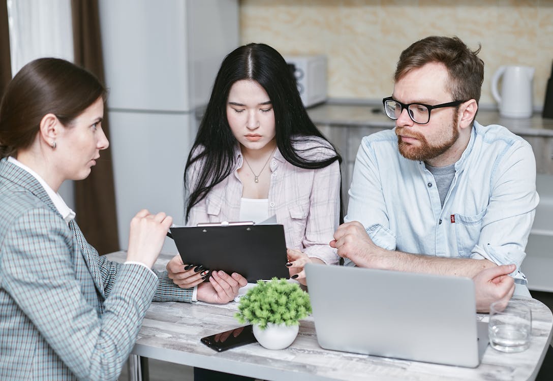 Free People having a Meeting Stock Photo