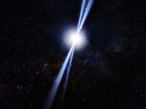 Stunning cosmic scene with a bright light and stars, evoking wonder and the mysteries of the universe.