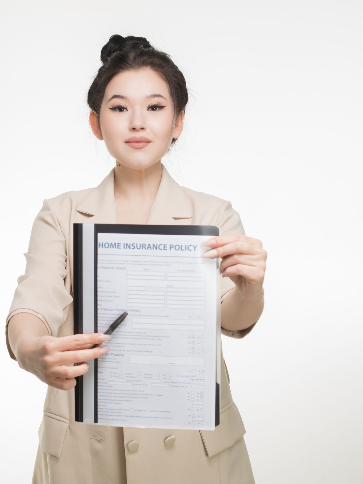 Insurance advisor explaining a policy