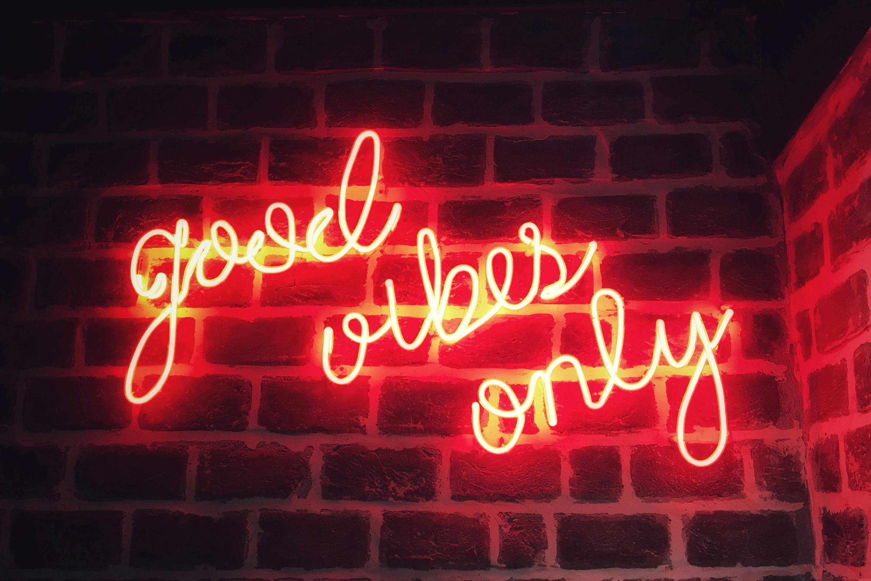 Free stock photo of brick wall, Good Vibes, motivation