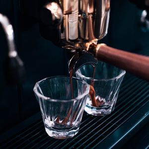 Two espressos pulled into glass cups — photo by Kei Scampa on Pexels